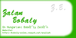 zalan bobaly business card